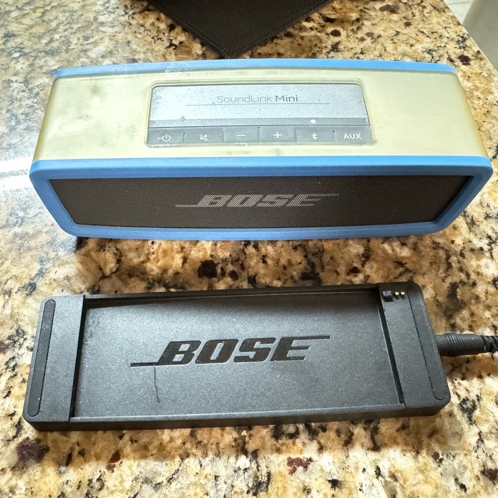 Bose SoundLink Mini with Blue and Gray Accents